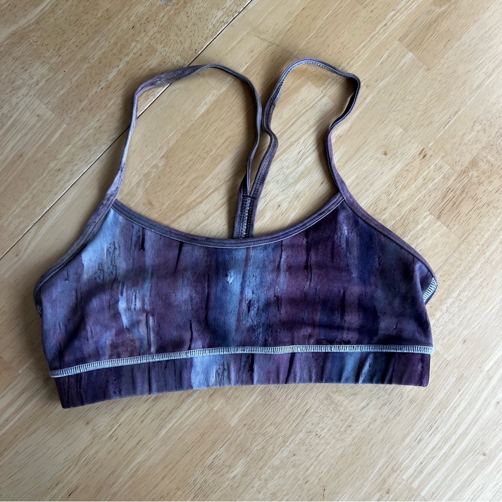 Lululemon sport bra purple watercolor print